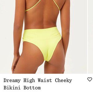 Frankie’s bikinis Dreamy bikini bottoms in LMN S NWT!